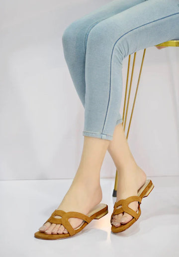 Elegant Cross-Strap Slip-On Flats
