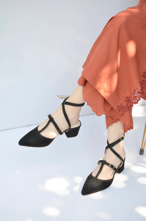 Step Block Heel Pumps