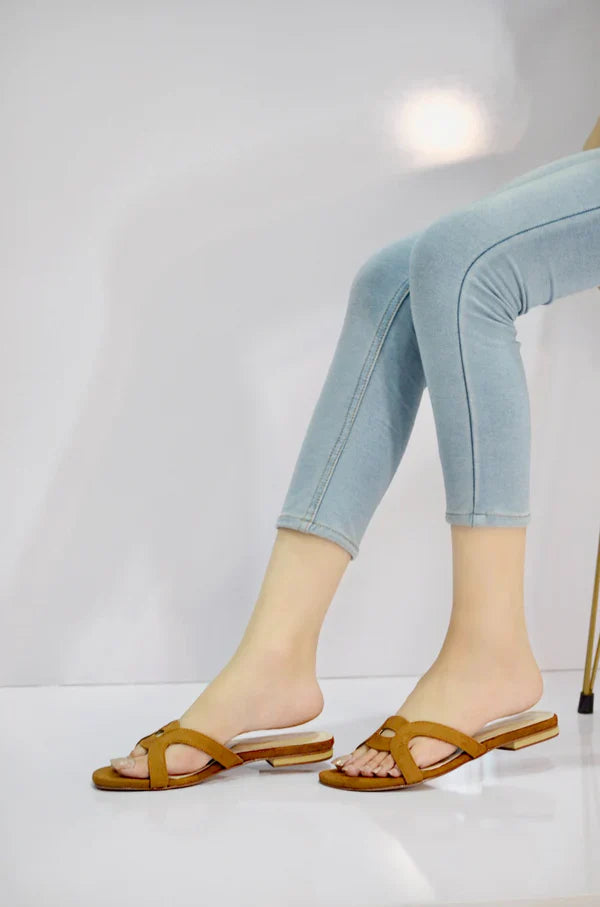Elegant Cross-Strap Slip-On Flats